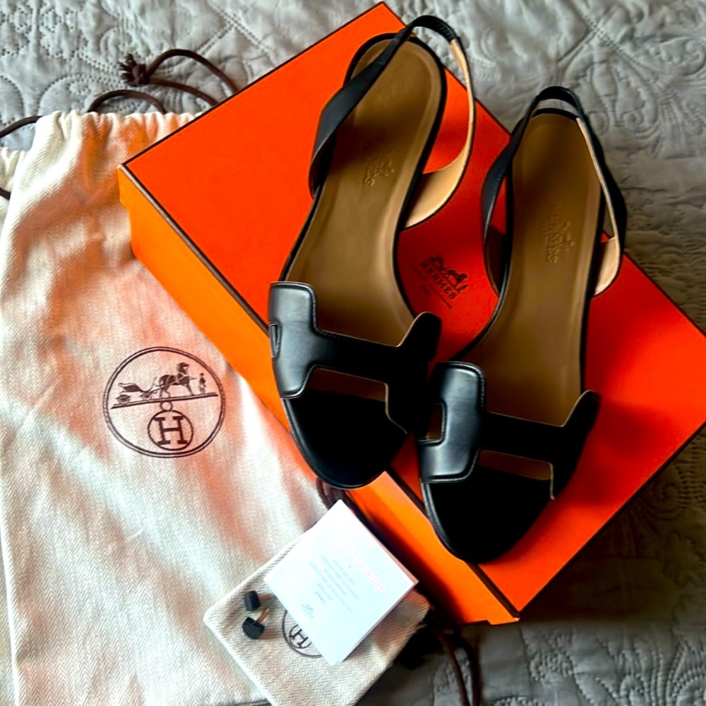 Hermes Ottomane sling back